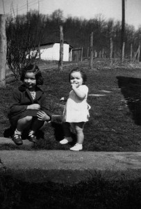 Mom (left) and Aunt Patti circa 1951 In Tazewell County, Virginia.