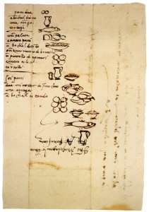 Michelangelo_menu_fish_bread_wine_1518