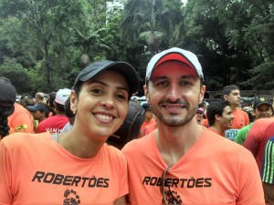 Adriana and Mauricio with their running team