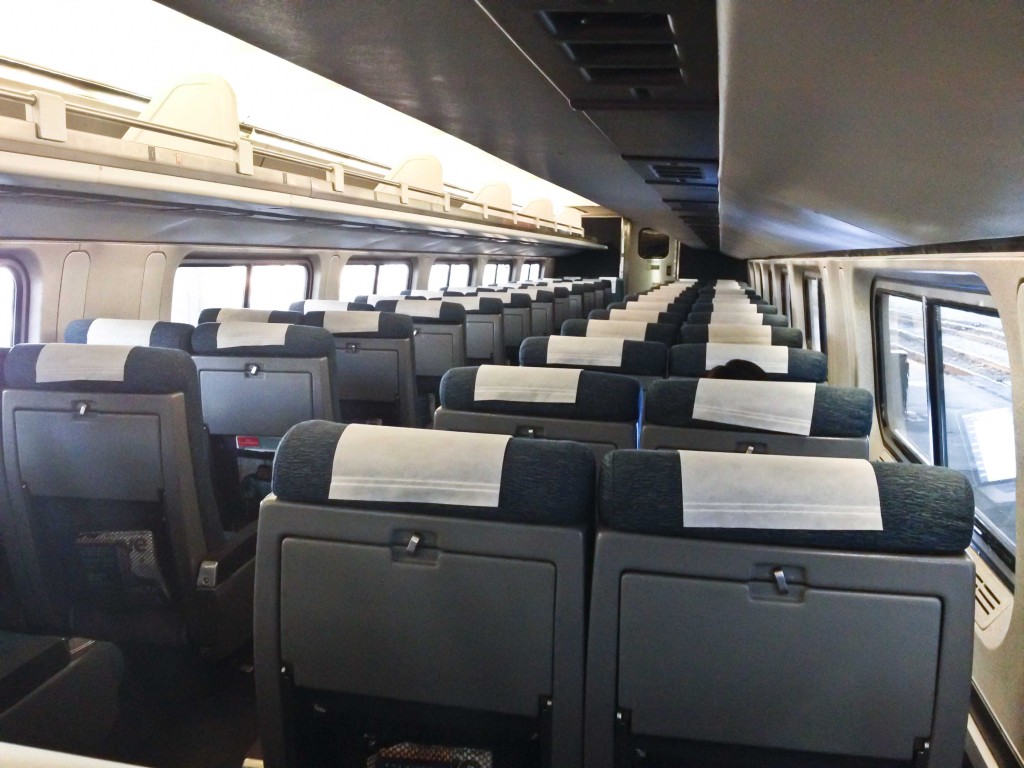 I was on one of the first trains to carry passengers between Philadelphia and New York since the crash on May 12th. As you can see - it was a pretty sparse train, only two other passengers in my car.