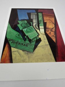 I chose a post card of a painting by Juan Gris. No reason really...just an old post card I found in my shoe box of letters.