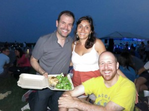 Me, Becky and Steve. By the way, that's a vegan meal I bought at a food truck and proudly displayed. Steve and Becky inspired me to give up meat for the past four months.